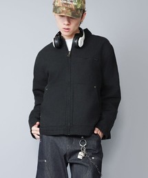 SPINNS（スピンズ）の「【短丈】中綿ダック地デトロイトジャケット/キルティング裏地/古着風/ユニセックス（ブルゾン）」