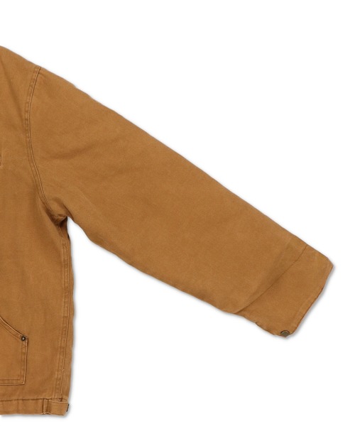 SPINNS（スピンズ）の「【短丈】中綿ダック地デトロイトジャケット/キルティング裏地/古着風/ユニセックス（ブルゾン・メンズ・スミクロ/ブルー系その他/キャメル/ブラック・L/M）」の12枚目の写真