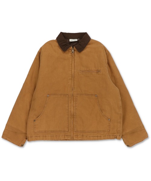 セール】【短丈】中綿ダック地デトロイトジャケット/キルティング裏地