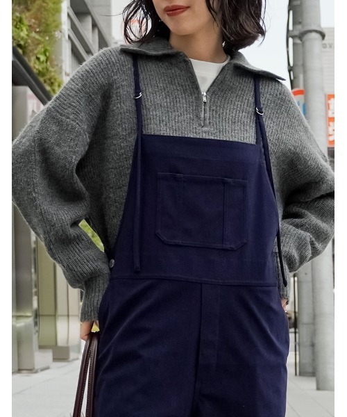 Re:EDIT（リエディ）の「[ZOZOTOWN限定][低身長/高身長サイズ有]コーデュロイナローストラップサロペット（サロペット/オーバーオール・レディース・ブラック/ネイビー/ブラウン・SHORT/MEDIUM/TALL/LARGE）」の5枚目の写真