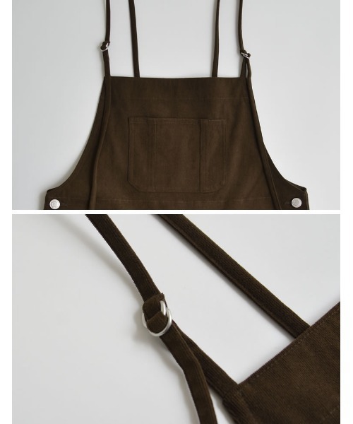 Re:EDIT（リエディ）の「[ZOZOTOWN限定][低身長/高身長サイズ有]コーデュロイナローストラップサロペット（サロペット/オーバーオール・レディース・ブラック/ネイビー/ブラウン・SHORT/MEDIUM/TALL/LARGE）」の17枚目の写真