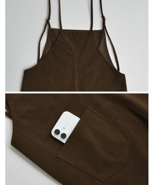 Re:EDIT（リエディ）の「[ZOZOTOWN限定][低身長/高身長サイズ有]コーデュロイナローストラップサロペット（サロペット/オーバーオール・レディース・ブラック/ネイビー/ブラウン・SHORT/MEDIUM/TALL/LARGE）」の18枚目の写真