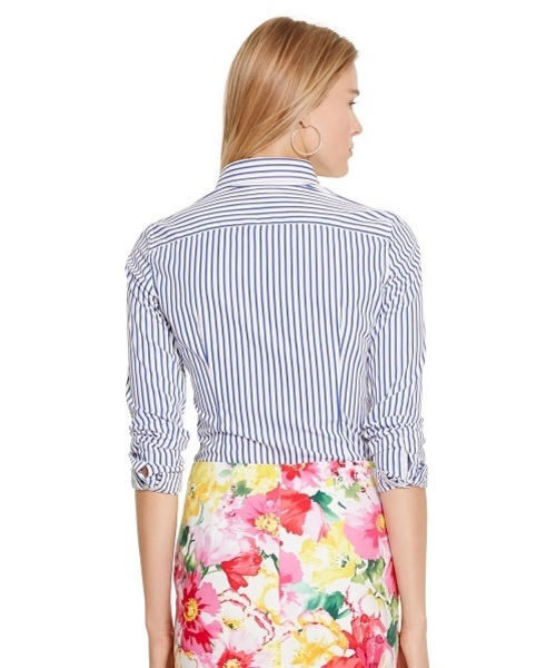 POLO RALPH LAUREN（ポロ ラルフ ローレン）の「カスタムフィット ストライプド シャツ（シャツ/ブラウス・レディース・ブルー系その他/ピンク系2/ブラック×ホワイト・4/6/10/12/0/2/14）」の19枚目の写真