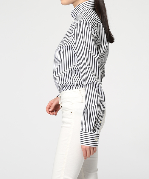 POLO RALPH LAUREN（ポロ ラルフ ローレン）の「カスタムフィット ストライプド シャツ（シャツ/ブラウス・レディース・ブルー系その他/ピンク系2/ブラック×ホワイト・4/6/10/12/0/2/14）」の6枚目の写真