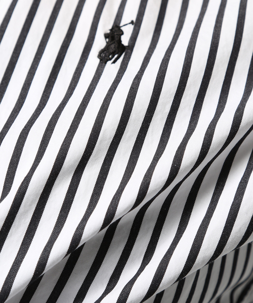POLO RALPH LAUREN（ポロ ラルフ ローレン）の「カスタムフィット ストライプド シャツ（シャツ/ブラウス・レディース・ブルー系その他/ピンク系2/ブラック×ホワイト・4/6/10/12/0/2/14）」の8枚目の写真