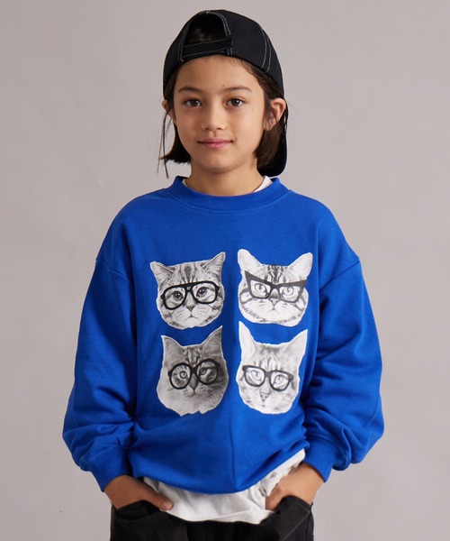 PAIRMANON STREET（ペアマノンストリート）の「裏毛 前後プリント スウェット トレーナー【PAIRMANON STREET】（スウェット・キッズ・レッド/グレー/ブラック系その他/ブルー/ブラック・100/110/120/130/140/150/160/90）」の4枚目の写真