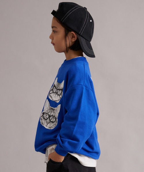 PAIRMANON STREET（ペアマノンストリート）の「裏毛 前後プリント スウェット トレーナー【PAIRMANON STREET】（スウェット・キッズ・レッド/グレー/ブラック系その他/ブルー/ブラック・100/110/120/130/140/150/160/90）」の20枚目の写真