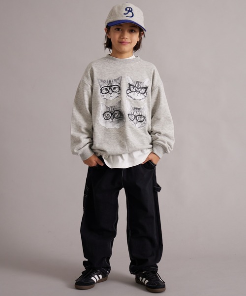 PAIRMANON STREET（ペアマノンストリート）の「裏毛 前後プリント スウェット トレーナー【PAIRMANON STREET】（スウェット・キッズ・レッド/グレー/ブラック系その他/ブルー/ブラック・100/110/120/130/140/150/160/90）」の17枚目の写真