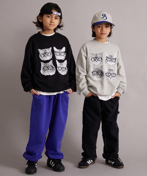 PAIRMANON STREET（ペアマノンストリート）の「裏毛 前後プリント スウェット トレーナー【PAIRMANON STREET】（スウェット・キッズ・レッド/グレー/ブラック系その他/ブルー/ブラック・100/110/120/130/140/150/160/90）」の18枚目の写真