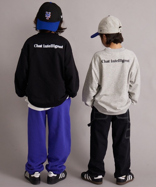 PAIRMANON STREET（ペアマノンストリート）の「裏毛 前後プリント スウェット トレーナー【PAIRMANON STREET】（スウェット・キッズ・レッド/グレー/ブラック系その他/ブルー/ブラック・100/110/120/130/140/150/160/90）」の19枚目の写真