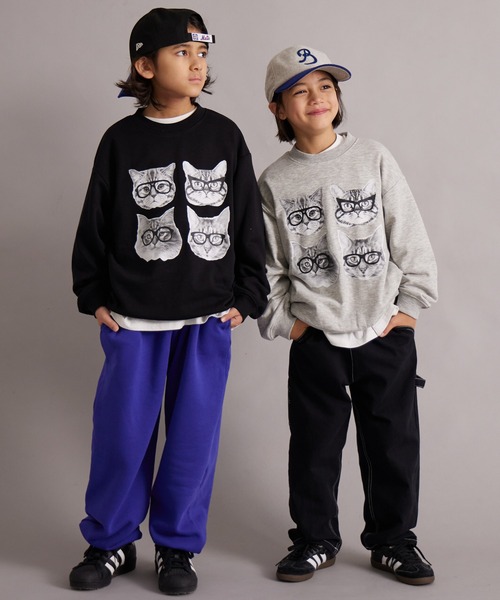 PAIRMANON STREET（ペアマノンストリート）の「裏毛 前後プリント スウェット トレーナー【PAIRMANON STREET】（スウェット・キッズ・レッド/グレー/ブラック系その他/ブルー/ブラック・100/110/120/130/140/150/160/90）」の9枚目の写真