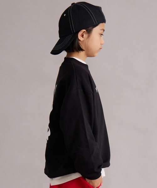 PAIRMANON STREET（ペアマノンストリート）の「裏毛 前後プリント スウェット トレーナー【PAIRMANON STREET】（スウェット・キッズ・レッド/グレー/ブラック系その他/ブルー/ブラック・100/110/120/130/140/150/160/90）」の11枚目の写真