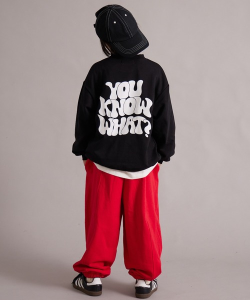 PAIRMANON STREET（ペアマノンストリート）の「裏毛 前後プリント スウェット トレーナー【PAIRMANON STREET】（スウェット・キッズ・レッド/グレー/ブラック系その他/ブルー/ブラック・100/110/120/130/140/150/160/90）」の12枚目の写真