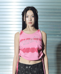 gem stone shirring top - pink