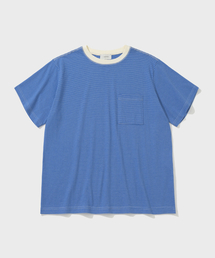 SHIRTER（シャーター）の「TWO TONE STRIPE T-SHIRT (ROYAL BLUE)（Tシャツ/カットソー）」