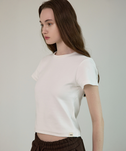 bounDary（バウンダリー）の「ゴルジラウンドスパン半袖Tシャツ[ホワイト]（Tシャツ/カットソー・レディース・その他・FREE）」の2枚目の写真