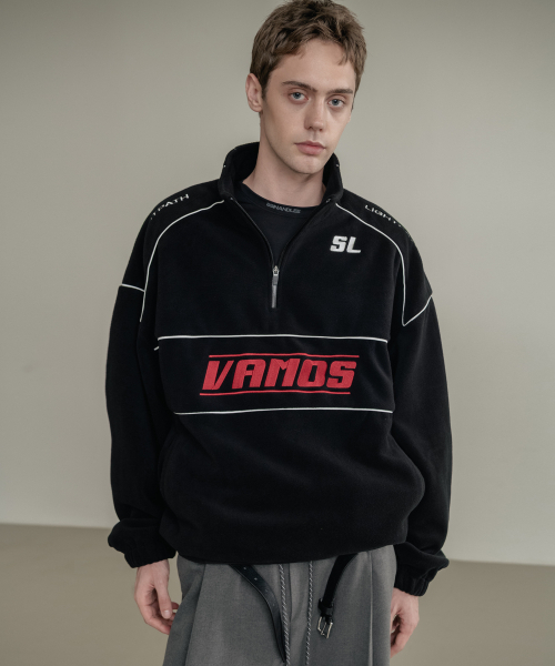 SSIN AND LEE(シンアンドリー)の「SLレーシングフリースハーフジップブラック(その他アウター・メンズ・その他・MEDIUM/LARGE)」の1枚目の写真