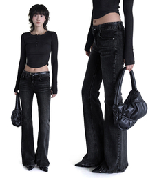 セール】Layered Wrap Trousers (FL-255_Black)（その他パンツ