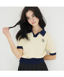 AWESOME STUDIO（オーサムスタジオ）の「ポイントカラー ニット ベージュ（ニット/セーター）」