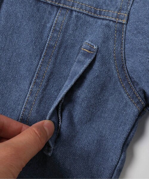 apres les cours（アプレレクール）の「レースモチーフショートデニムジャケット（デニムジャケット・キッズ・ブルー・140/130/120/110/100/90）」の14枚目の写真