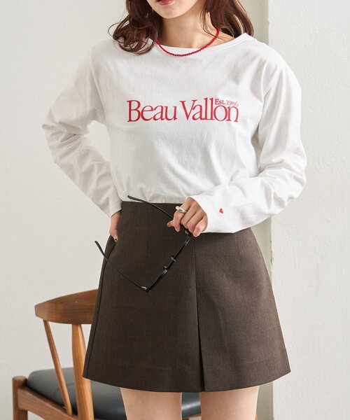 mystic(ミスティック)の「カラーチビロゴロングTシャツ(Tシャツ/カットソー・レディース・オフホワイト/ベージュ・FREE)」の4枚目の写真