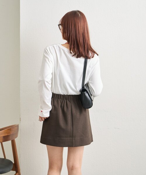 mystic(ミスティック)の「カラーチビロゴロングTシャツ(Tシャツ/カットソー・レディース・オフホワイト/ベージュ・FREE)」の13枚目の写真