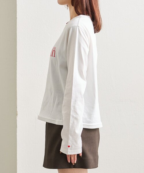 mystic(ミスティック)の「カラーチビロゴロングTシャツ(Tシャツ/カットソー・レディース・オフホワイト/ベージュ・FREE)」の15枚目の写真