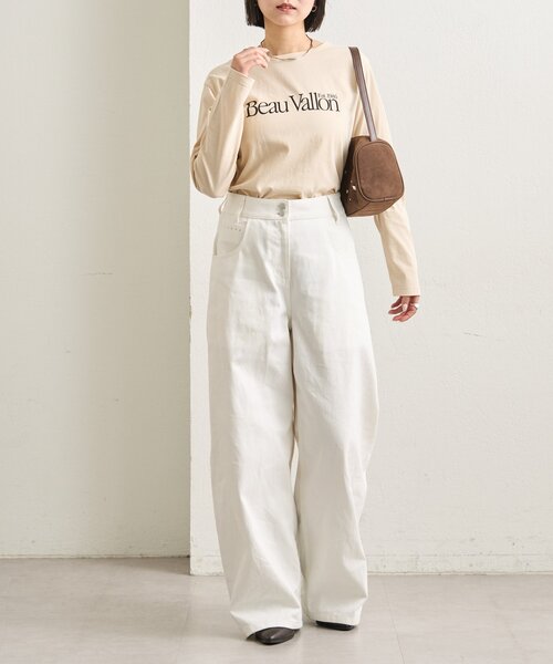 mystic(ミスティック)の「カラーチビロゴロングTシャツ(Tシャツ/カットソー・レディース・オフホワイト/ベージュ・FREE)」の22枚目の写真