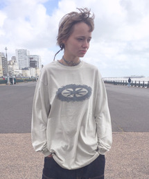 ERTR（イーアールティーアール）の「Pigment Dyed Star Logo LS T-Shirt Cream（Tシャツ/カットソー）」