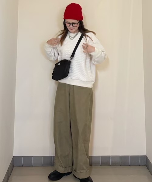 ikka(イッカ)の「【お得だ値】フクレ幾何ジャガードプルオーバー(Tシャツ/カットソー・レディース・チャコール/アイボリー/サックスブルー/ブラウン系その他・M/L/S)」の7枚目の写真