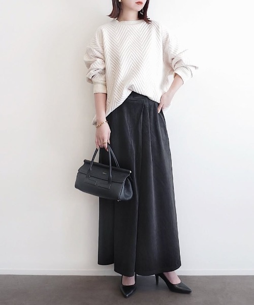 ikka(イッカ)の「【お得だ値】フクレ幾何ジャガードプルオーバー(Tシャツ/カットソー・レディース・チャコール/アイボリー/サックスブルー/ブラウン系その他・M/L/S)」の11枚目の写真