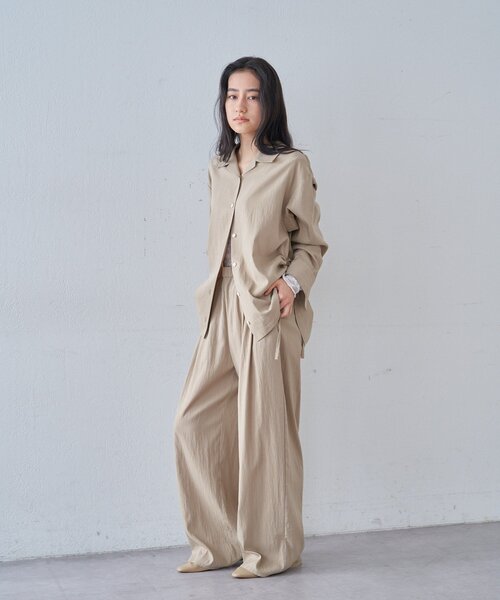 SHENERY（シーナリー）の「オープンカラーシャツ（シャツ/ブラウス・レディース・ベージュ/アイボリー/ブラック・FREE）」の19枚目の写真