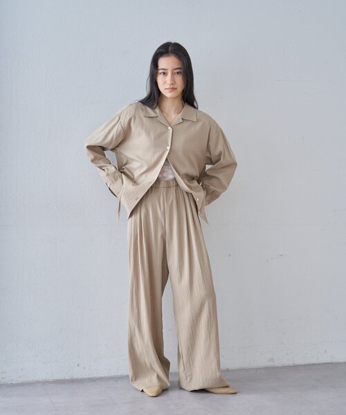 SHENERY（シーナリー）の「オープンカラーシャツ（シャツ/ブラウス・レディース・ベージュ/アイボリー/ブラック・FREE）」の20枚目の写真