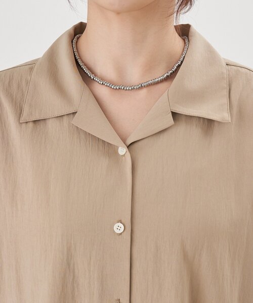 SHENERY（シーナリー）の「オープンカラーシャツ（シャツ/ブラウス・レディース・ベージュ/アイボリー/ブラック・FREE）」の13枚目の写真