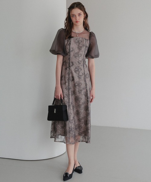 ニュアンスフラワーレースドレス（ドレス）｜Dorry Doll（ドリードール