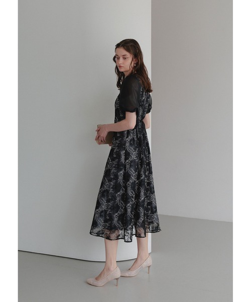 Dorry Doll（ドリードール）の「ニュアンスフラワーレースドレス