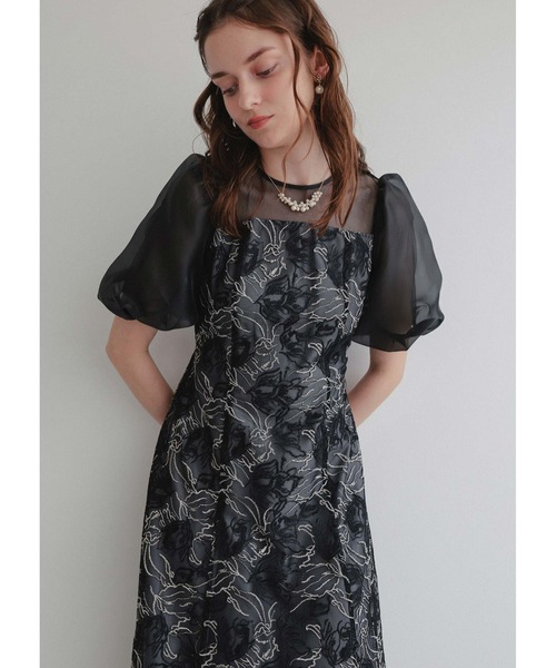 ★新品★ドリードール　ニュアンスフラワーレースドレス ニュアンスフラワーレースドレス（ドレス）｜Dorry Doll（ドリードール