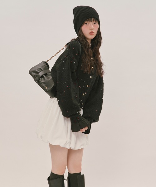 loin nuit(ロワンニュイ)の「spangle knit set up / スパンコールニットセットアップ(セットアップ・レディース・アイボリー/ブラック/グレー/ブルー・FREE)」の21枚目の写真
