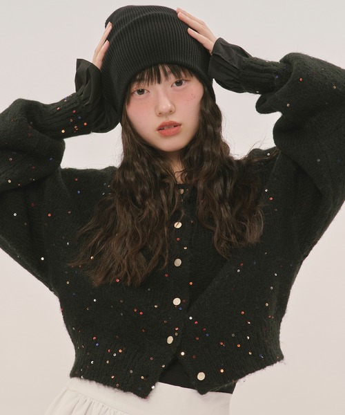 loin nuit(ロワンニュイ)の「spangle knit set up / スパンコールニットセットアップ(セットアップ・レディース・アイボリー/ブラック/グレー/ブルー・FREE)」の20枚目の写真