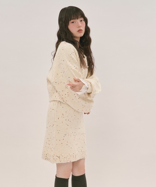 ロワンニュイ loin nuit スパンコールニットセットアップ spangle knit set up / スパンコールニットセットアップ（セットアップ