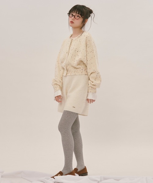 ロワンニュイ loin nuit スパンコールニットセットアップ spangle knit set up / スパンコールニットセットアップ（セットアップ