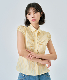 KIJIKO（キジコ）の「Cap Sleeve Shirt Yellow（シャツ/ブラウス）」