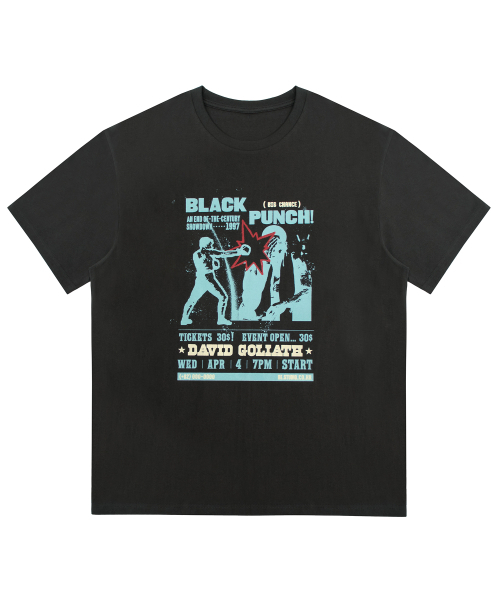 CACTUSDONUTMARKET(カクタスドーナツマーケット)の「Black Punch T-Shirt - Charcoal(Tシャツ/カットソー・メンズ・その他・MEDIUM/LARGE)」の11枚目の写真