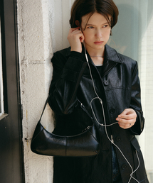 MAKE A TOAST（メイクアトースト）の「Leather Open Collar Jacket Black MBEFJK006BK（ライダースジャケット）」