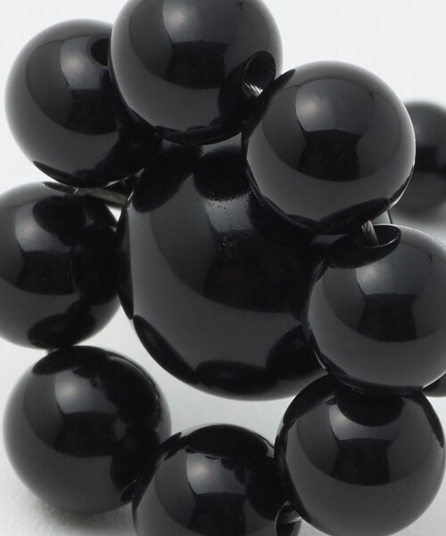 in mood(インムード)の「<in mood>ONYX FLOWER リング(リング・レディース・ブラック・FREE)」の3枚目の写真