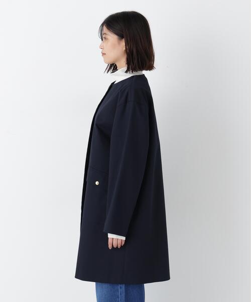 human woman(ヒューマンウーマン)の「◆【ライナー取り外し可能】フラップノーカラーコート(ノーカラーコート・レディース・ベージュ/ネイビー・MEDIUM)」の14枚目の写真