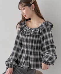 earth music&ecology（アースミュージックアンドエコロジー）の「【2026SS】チェックシャーリングブラウス（シャツ/ブラウス）」