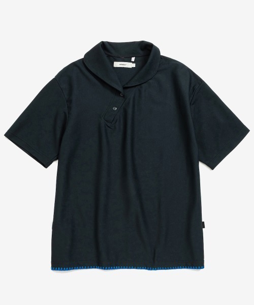 rehacer（レアセル）の「rehacer : Asymmetry Collar  Polo  / アシンメトリーカラー ポロ（Tシャツ/カットソー・メンズ・ネイビー/ブラック・MEDIUM/SMALL/X-LARGE/LARGE）」の12枚目の写真