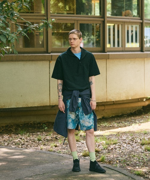 rehacer（レアセル）の「rehacer : Asymmetry Collar  Polo  / アシンメトリーカラー ポロ（Tシャツ/カットソー・メンズ・ネイビー/ブラック・MEDIUM/SMALL/X-LARGE/LARGE）」の16枚目の写真
