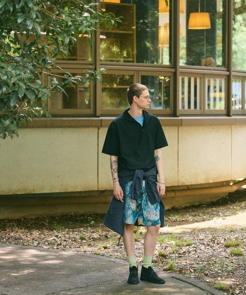rehacer（レアセル）の「rehacer : Asymmetry Collar  Polo  / アシンメトリーカラー ポロ（Tシャツ/カットソー・メンズ・ネイビー/ブラック・MEDIUM/SMALL/X-LARGE/LARGE）」の17枚目の写真